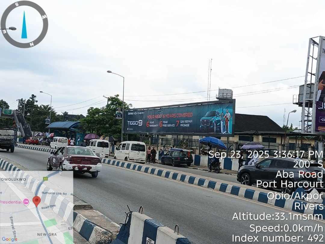 Aba–Port Harcourt Expressway by Hotel Presidential, Port Harcourt — large-format landscape static billboard site